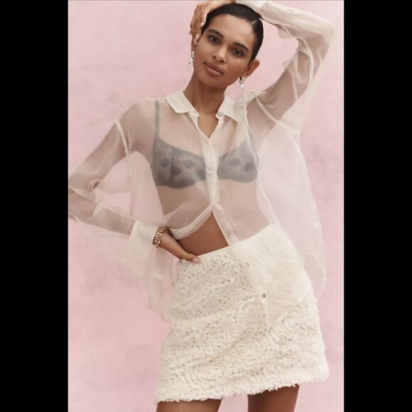 Brand New By Anthropologie Plush Tulle Mini Skirt - Picture 3 of 14